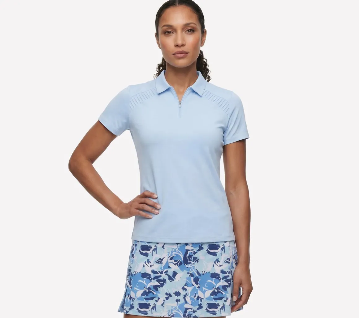 GO GOLF Short Sleeve Birdie Zip Front Polo