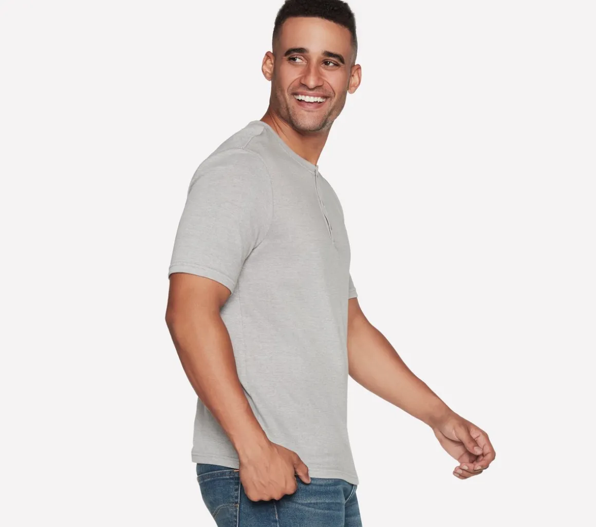 GOKNIT Pique Short Sleeve Henley