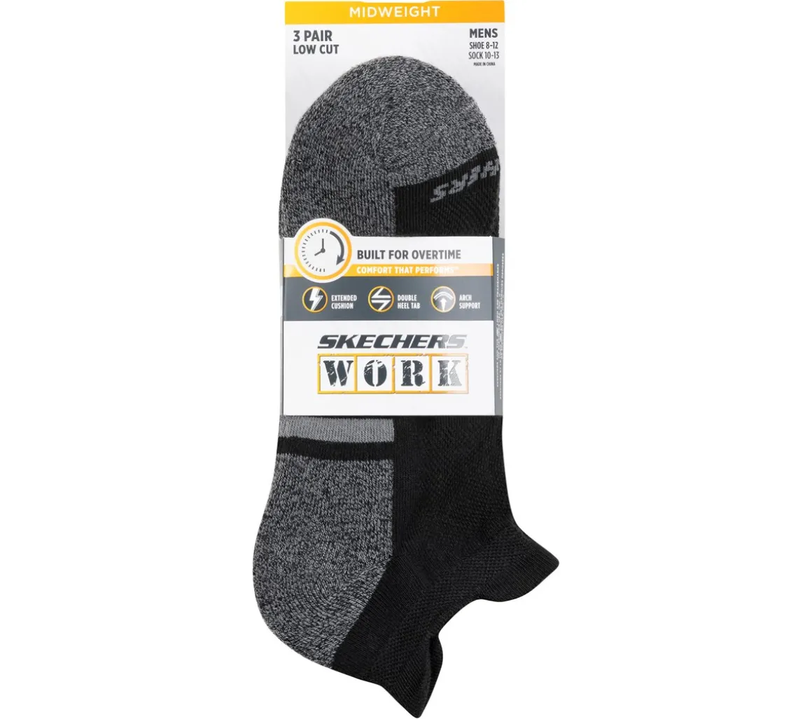 Lowcut Heel Tab Work Socks - 3 Pack
