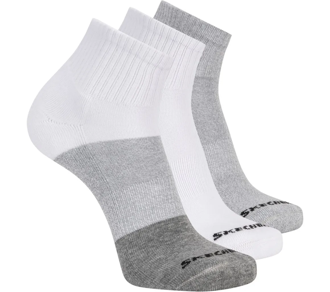 3 Pack Men's Colorblock Quarter Socks