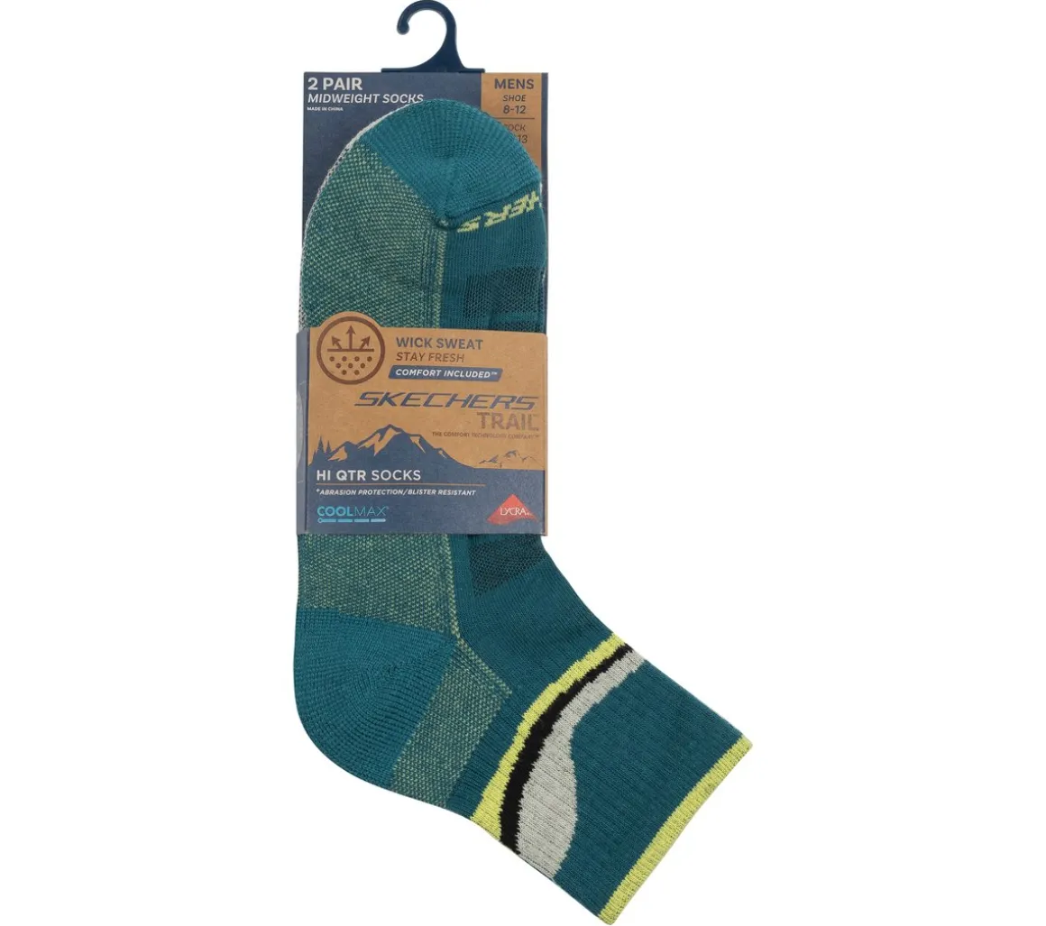 2 Pack Men's Quarter Trail Socks